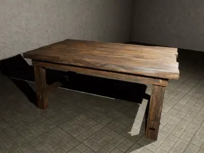  EKs Old Table 3D model Low-poly 3D model