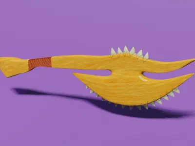shark tooth axe 3D model