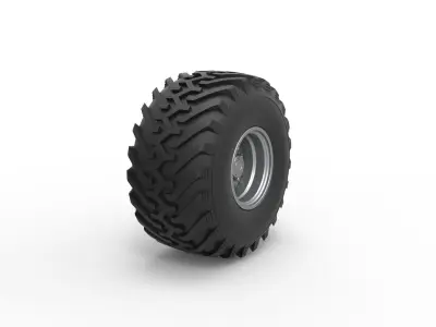 Wheel from vintage monster truck Scale 1 to 25 3D print model purchase