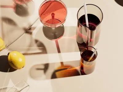 polypasta - Glass Collection Studio Scene 01 3D model