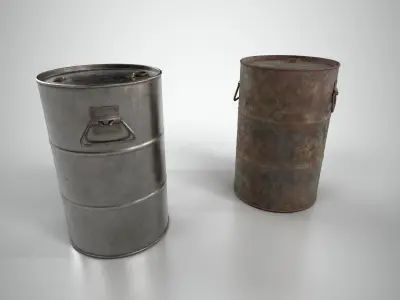 Steel Drum Food Grade Low-poly 3D model