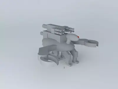 carrier robot with two guns Free 3D model