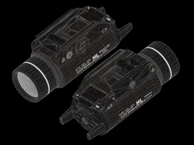 Streamlight TLR-1 HL Flashlight Low-poly 3D model