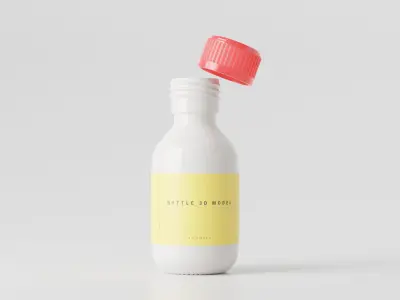 Medicine Bottle Low-poly 3D model