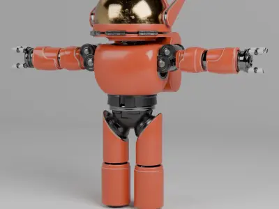 Rigged Astronaut Robot Blender Compatible 3D model