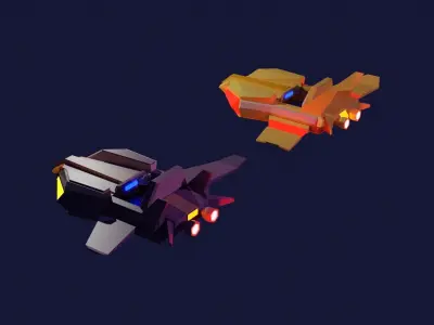 Flying car for future  Free low-poly 3D model