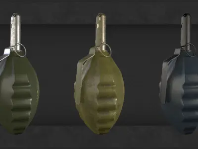Small grenade Low-poly 3D model