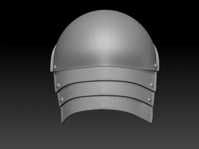 High-poly model knight pauldron 3D model