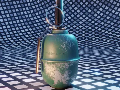 Tactical Grenade RGD-5 PBR Low-Poly Game-Ready 3D model Low-poly 3D model