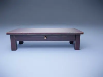 Vintage table Low-poly 3D model