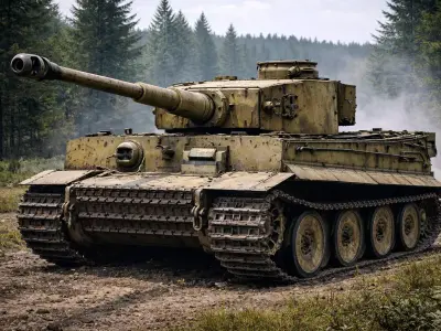 Tiger I Classic Tank Low Poly WWII Heavy Tank Model Low-poly 3D model