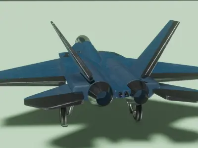 Jet F23 Low-poly 3D model