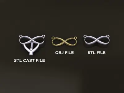 Infinity Pendant MId Size 20mm Width 3D print model