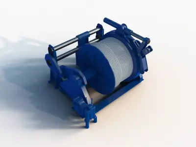 Stern Winch for Commercial Ships 3D model
