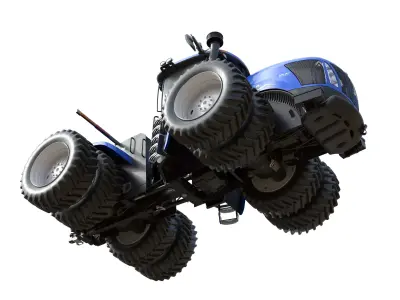 New Holland T9 Tractor Low-poly 3D model