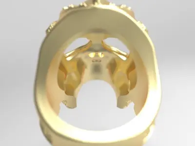Skull ring 3D print model