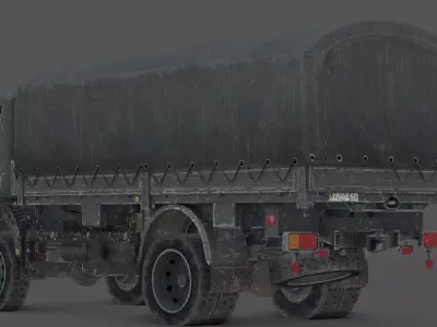 Mercedes-Benz MB 1017 Military Truck  German Army Transport  Low-poly 3D model