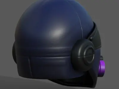 Helmet scifi fantasy futuristic military combat  Low-poly 3D model 2