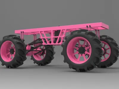 Chassis for Mud truck 3D model