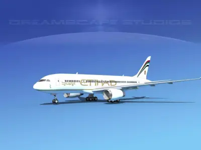 Boeing 787-8 Etihad 3D model