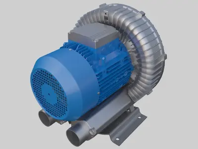 High pressure blower 3D model