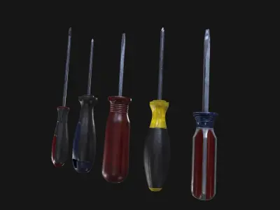 Screwdriver Pack Low-poly 3D model