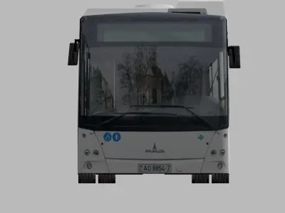 Maz-203 bus Low-poly 3D model