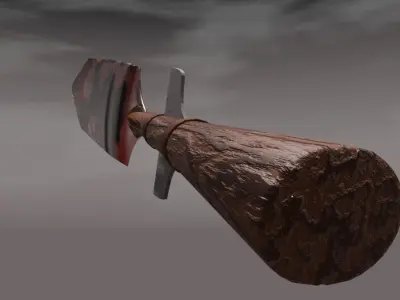 V Blade Viking knife 3D model