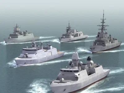 NATO WarShip Set01 3D model