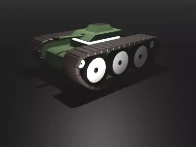 Basic Tank Model For begginers Free 3D model