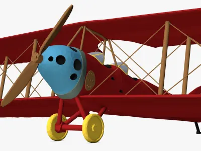 Biplane 3D model purchase