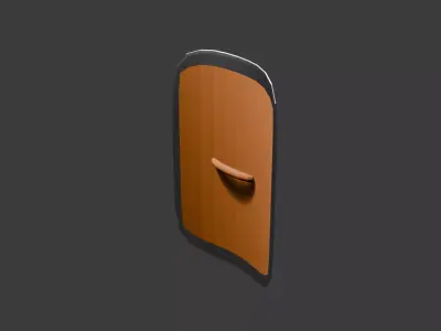Rectangular Scutum Shield Low-poly 3D model