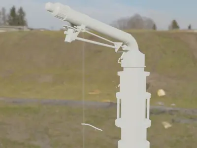 Water Canon Low-poly 3D model