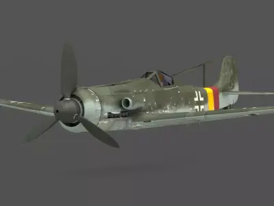  Focke-Wulf Ta 152 C-3 3D Model High-Altitude WWII Fighter Low-poly 3D model