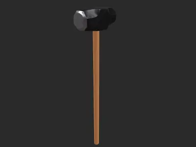 Sledgehammer 3D Game Asset Free low-poly 3D model