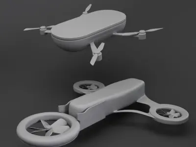 10 high detail drones 3D model