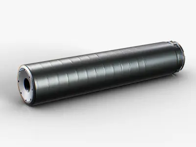 Primal 458 caliber suppressor Low-poly 3D model