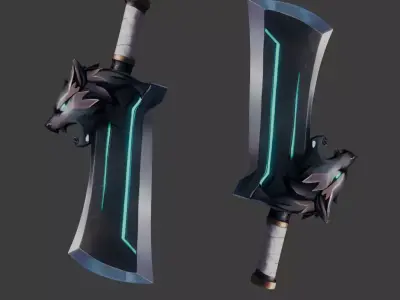 Shadow Wolf Sword 3D model