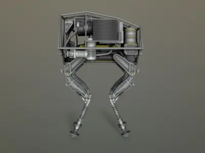 BigDog Robot Boston Dynamics Low-poly 3D model