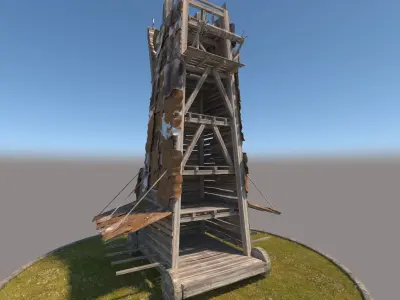 Medieval Siege Tower 3D model