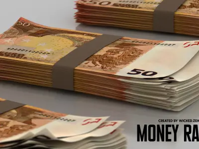 Money Racks Free low-poly 3D model