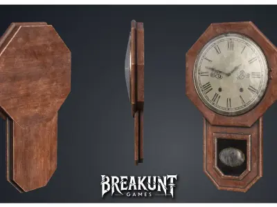Wall Clock 1 - Clocks 1900s 3D model
