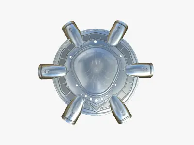 Alien Spaceship UFO J02 Aluminum - Sci Fi Spacecraft Design Low-poly 3D model