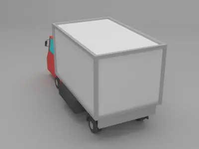 Lowpoly truck Low-poly 3D model Low-poly