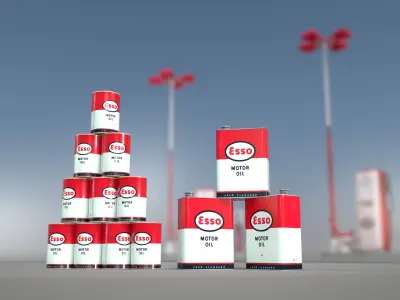 Esso Oil Can 3D model