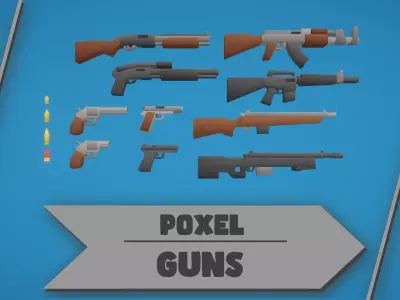 Poxel - Guns 3D model