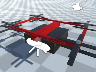 Simple Hover Vehicle Physics Toolkit - Scripts only Low-poly 3D model