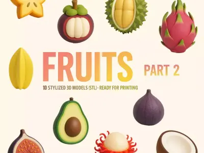 FRUIT FRIENDS PACK  PART 2 3D print model