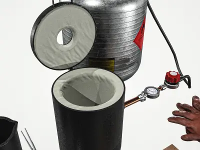 Propane Melting Furnace Kits Low-poly 3D model