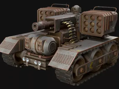 UGV Concept-3B-Urban-Rusty Low-poly 3D model